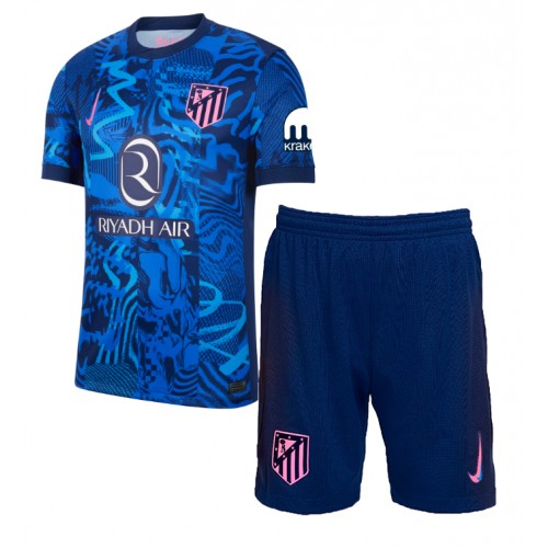 Fotbalové Dres Atletico Madrid Dětské Alternativní 2024-25 Krátký Rukáv (+ trenýrky)